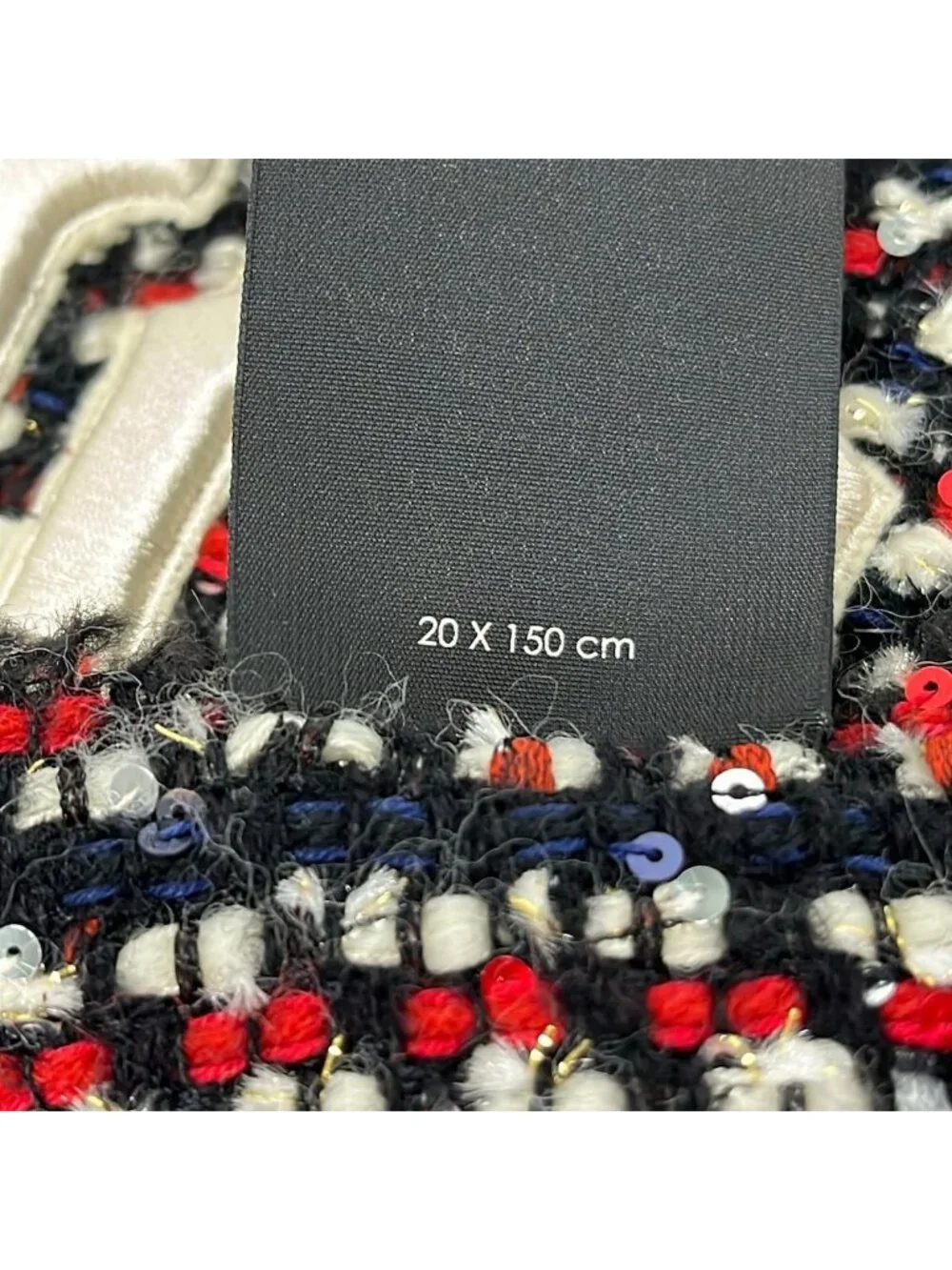Gucci Scarf Black Mlb Collaboration San Francisco Giants Sequin Cotton Wool